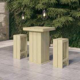 Garden bar set 3 pieces impregnated pine wood by vidaXL, Garden sets - Ref: Foro24-3096633, Price: 250,35 €, Discount: %