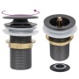 Sink faucet with brown tempered glass push-button stopper by vidaXL, Sinks - Ref: Foro24-3098457, Price: 103,99 €, Discount: %