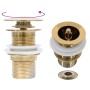 Sink faucet push-button stopper frosted tempered glass gold by vidaXL, Sinks - Ref: Foro24-3098461, Price: 107,85 €, Discount: %