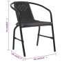 Garden chairs 6 units plastic rattan and steel 110 kg by vidaXL, Garden chairs - Ref: Foro24-3107704, Price: 295,93 €, Discou...