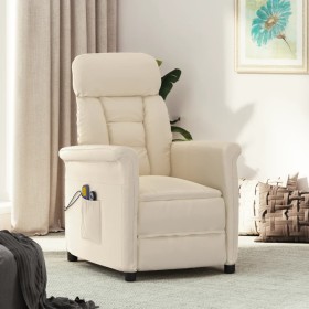 Beige microfiber electric massage recliner by vidaXL, Electric massage chairs - Ref: Foro24-3124576, Price: 245,99 €, Discoun...