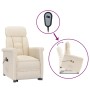 Sillón reclinable de masaje eléctrico microfibra beige de vidaXL, Sillones de masaje eléctricos - Ref: Foro24-3124576, Precio...