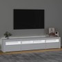 TV cabinet with white LED lights 210x35x40 cm by vidaXL, TV Furniture - Ref: Foro24-3152730, Price: 132,01 €, Discount: %