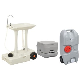 Toilet set with sink and portable water tank for camping by vidaXL, Camping and hiking - Ref: Foro24-3154912, Price: 406,79 €...