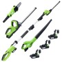 4-Piece Cordless Garden Power Tool Set by vidaXL, Motorized Equipment Sets for Outdoor Use - Ref: Foro24-3154952, Price: 411,...