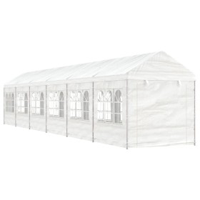 Cenador con techo polietileno blanco 13,38x2,28x2,69 m de vidaXL, Carpas y cenadores - Ref: Foro24-3155482, Precio: 523,22 €,...