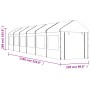 Pavillon mit weißem Polyethylendach 13,38 x 2,28 x 2,69 m von vidaXL, Zelte und Pavillons - Ref: Foro24-3155482, Preis: 523,2...