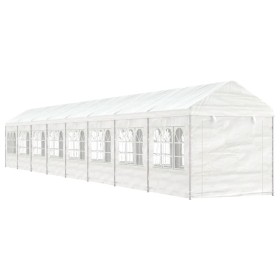 Gazebo with white polyethylene roof 17.84x2.28x2.69 m by vidaXL, Tents and gazebos - Ref: Foro24-3155484, Price: 724,39 €, Di...