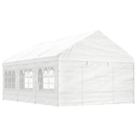 Pavillon mit weißem Polyethylendach 6,69 x 4,08 x 3,22 m von vidaXL, Zelte und Pavillons - Ref: Foro24-3155487, Preis: 431,78...