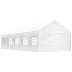 Gazebo with white polyethylene roof 11.15x4.08x3.22 m by vidaXL, Tents and gazebos - Ref: Foro24-3155489, Price: 692,00 €, Di...