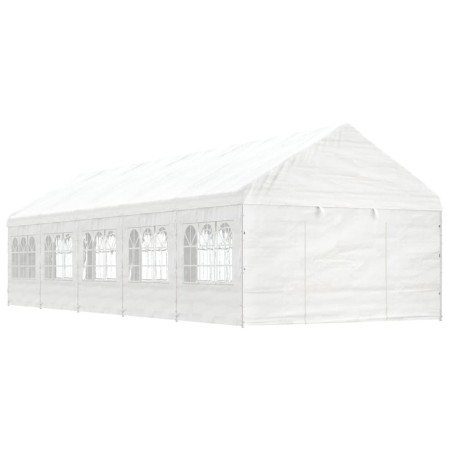 Gazebo with white polyethylene roof 11.15x4.08x3.22 m by vidaXL, Tents and gazebos - Ref: Foro24-3155489, Price: 692,00 €, Di...