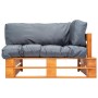 Pallet garden sofa with gray pinewood cushions by vidaXL, Outdoor sofas - Ref: Foro24-277447, Price: 137,99 €, Discount: %