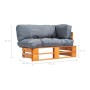 Pallet garden sofa with gray pinewood cushions by vidaXL, Outdoor sofas - Ref: Foro24-277447, Price: 137,99 €, Discount: %