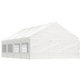 Gazebo with white polyethylene roof 8.92x5.88x3.75 m by vidaXL, Tents and gazebos - Ref: Foro24-3155496, Price: 652,18 €, Dis...