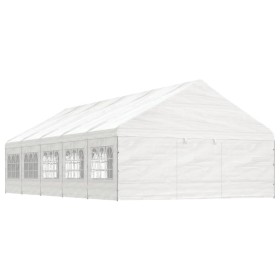 Gazebo with white polyethylene roof 11.15x5.88x3.75 m by vidaXL, Tents and gazebos - Ref: Foro24-3155497, Price: 787,99 €, Di...