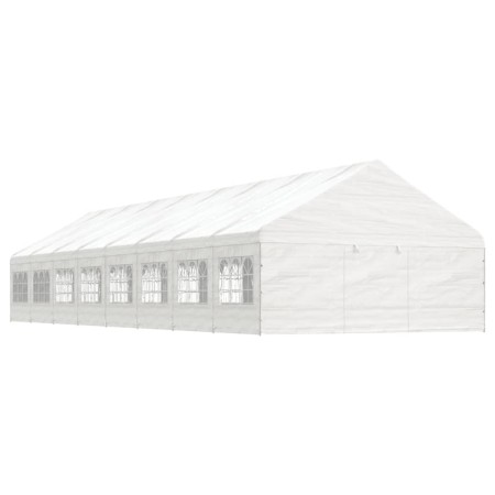 Gazebo with white polyethylene roof 17.84x5.88x3.75 m by vidaXL, Tents and gazebos - Ref: Foro24-3155500, Price: 1,00 €, Disc...