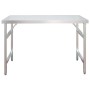 Kitchen work table with stainless steel shelf 120x60x145cm by vidaXL, Restoration - Ref: Foro24-3155992, Price: 301,93 €, Dis...