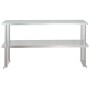 Kitchen work table with stainless steel shelf 120x60x145cm by vidaXL, Restoration - Ref: Foro24-3155992, Price: 301,93 €, Dis...