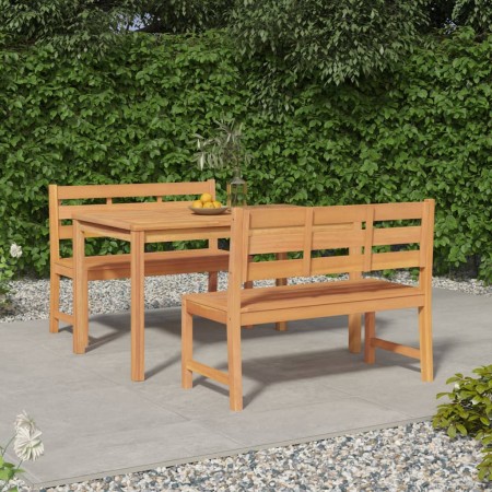 Garten-Essgruppe 3-teilig aus massivem Teakholz von vidaXL, Gartensets - Ref: Foro24-3157193, Preis: 574,92 €, Rabatt: %