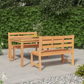 Garten-Essgruppe 3-teilig aus massivem Teakholz von vidaXL, Gartensets - Ref: Foro24-3157196, Preis: 596,60 €, Rabatt: %