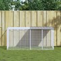 Chicken coop with light gray galvanized steel roof 203x98x90 cm by vidaXL, Cages and habitats for small animals - Ref: Foro24...