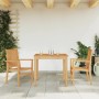 Stackable garden chairs 2 pcs teak wood 56.5x57.5x91 cm by vidaXL, Garden chairs - Ref: Foro24-364404, Price: 284,63 €, Disco...