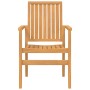 Stackable garden chairs 2 pcs teak wood 56.5x57.5x91 cm by vidaXL, Garden chairs - Ref: Foro24-364404, Price: 284,63 €, Disco...