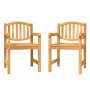 Garden chairs 2 units solid teak wood 58x59x88 cm by vidaXL, Garden chairs - Ref: Foro24-364407, Price: 194,33 €, Discount: %