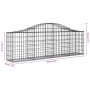 Gabion baskets 2 pcs arch shape iron 200x30x60/80 cm by vidaXL, Pots and planters - Ref: Foro24-3145388, Price: 143,99 €, Dis...