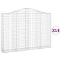 Gabionenkörbe 14 Stück Bogenform Eisen 200x30x140/160 cm von vidaXL, Töpfe und Pflanzgefäße - Ref: Foro24-3145484, Preis: 1,0...