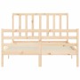 Estructura de cama con cabecero madera maciza 120x200 cm de vidaXL, Camas y somieres - Ref: Foro24-3193851, Precio: 114,82 €,...