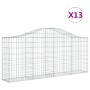 13 units of arched iron gabion baskets 200x30x80/100 cm by vidaXL, Pots and planters - Ref: Foro24-3145420, Price: 914,12 €, ...