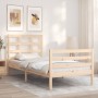 Estructura de cama con cabecero madera maciza 90x200 cm de vidaXL, Camas y somieres - Ref: Foro24-3193971, Precio: 96,99 €, D...