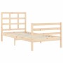 Estructura de cama con cabecero madera maciza 90x200 cm de vidaXL, Camas y somieres - Ref: Foro24-3193971, Precio: 96,99 €, D...