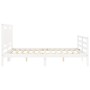 White solid wood bed frame with headboard 160x200 cm by vidaXL, Beds and slatted bases - Ref: Foro24-3194062, Price: 164,95 €...