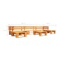 6-teiliges Gartenpaletten-Möbelset honigbraunes Holz von vidaXL, Gartensets - Ref: Foro24-277465, Preis: 306,99 €, Rabatt: %