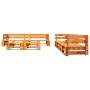 Garden pallet furniture set 6 pieces honey brown wood by vidaXL, Garden sets - Ref: Foro24-277469, Price: 412,38 €, Discount: %