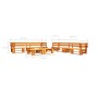 Gartenpalettenmöbel-Set 6-teilig aus honigbraunem Holz von vidaXL, Gartensets - Ref: Foro24-277469, Preis: 397,99 €, Rabatt: %