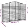 13 units of arched iron gabion baskets 200x30x140/160 cm by vidaXL, Pots and planters - Ref: Foro24-3145483, Price: 1,00 €, D...