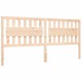 Bed frame with solid wood headboard 200x200 cm by vidaXL, Beds and slatted bases - Ref: Foro24-3194331, Price: 160,43 €, Disc...