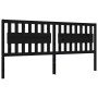 Bed frame with black solid wood headboard 200x200 cm by vidaXL, Beds and slatted bases - Ref: Foro24-3194335, Price: 181,25 €...