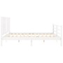 Estructura de cama con cabecero madera maciza blanco 200x200 cm de vidaXL, Camas y somieres - Ref: Foro24-3194592, Precio: 15...