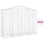 Gabionenkörbe 13 Stück Bogenform Eisen 200x50x140/160 cm von vidaXL, Töpfe und Pflanzgefäße - Ref: Foro24-3145693, Preis: 1,0...