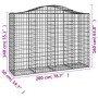 Gabion baskets 13 pcs arch shape iron 200x50x140/160 cm by vidaXL, Pots and planters - Ref: Foro24-3145693, Price: 1,00 €, Di...