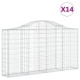 Gabion baskets 14 pcs arch shape iron 200x30x100/120 cm by vidaXL, Pots and planters - Ref: Foro24-3145442, Price: 1,00 €, Di...