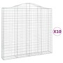 Gabion baskets 10 pcs arc shape iron 200x30x180/200cm by vidaXL, Pots and planters - Ref: Foro24-3145522, Price: 1,00 €, Disc...