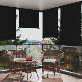 Schwarze Balkon-Seitenmarkise 122x250 cm von vidaXL, Sonnenschirme - Ref: Foro24-317844, Preis: 75,99 €, Rabatt: %