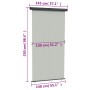 Toldo lateral de balcón gris 145x250 cm de vidaXL, Sombrillas - Ref: Foro24-317854, Precio: 123,99 €, Descuento: %