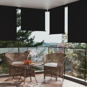 Schwarze Balkon-Seitenmarkise 145x250 cm von vidaXL, Sonnenschirme - Ref: Foro24-317850, Preis: 68,99 €, Rabatt: %