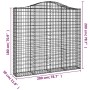 Gabion baskets 8 pcs arch shape iron 200x30x180/200 cm by vidaXL, Pots and planters - Ref: Foro24-3145520, Price: 1,00 €, Dis...